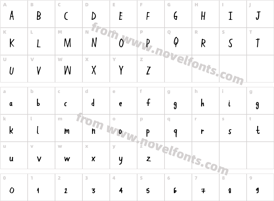 HandWorkCharacter Map