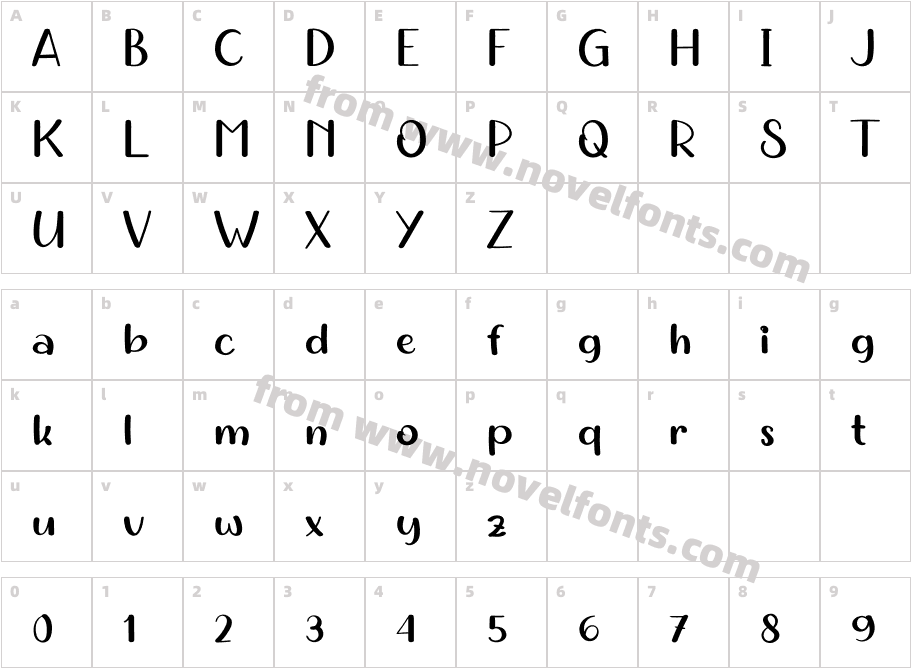 HandwrittenStoryRegularCharacter Map