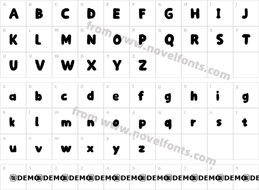 Handy Organizer RegularCharacter Map