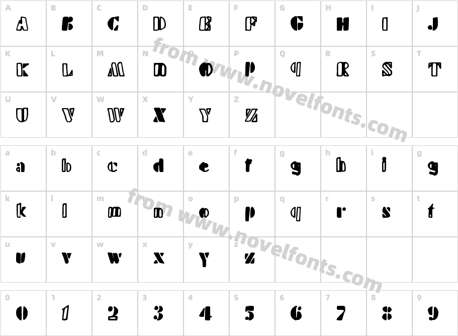 HandyStencilCharacter Map