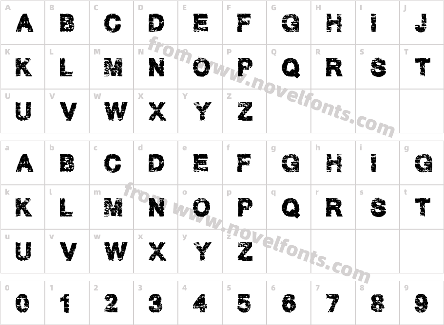 Hard GrungeCharacter Map