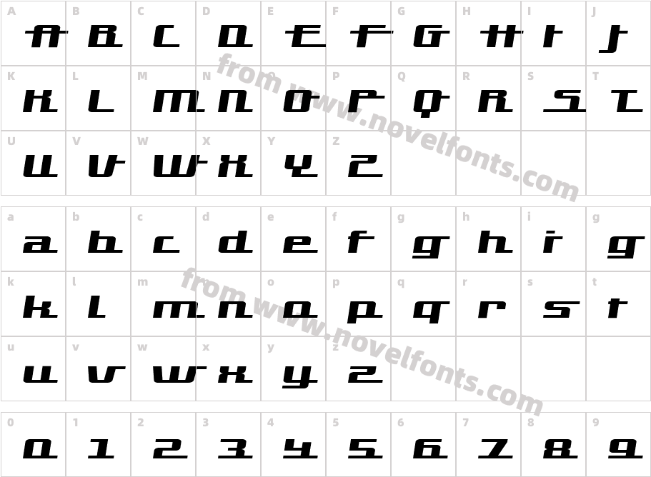 HardmanCharacter Map