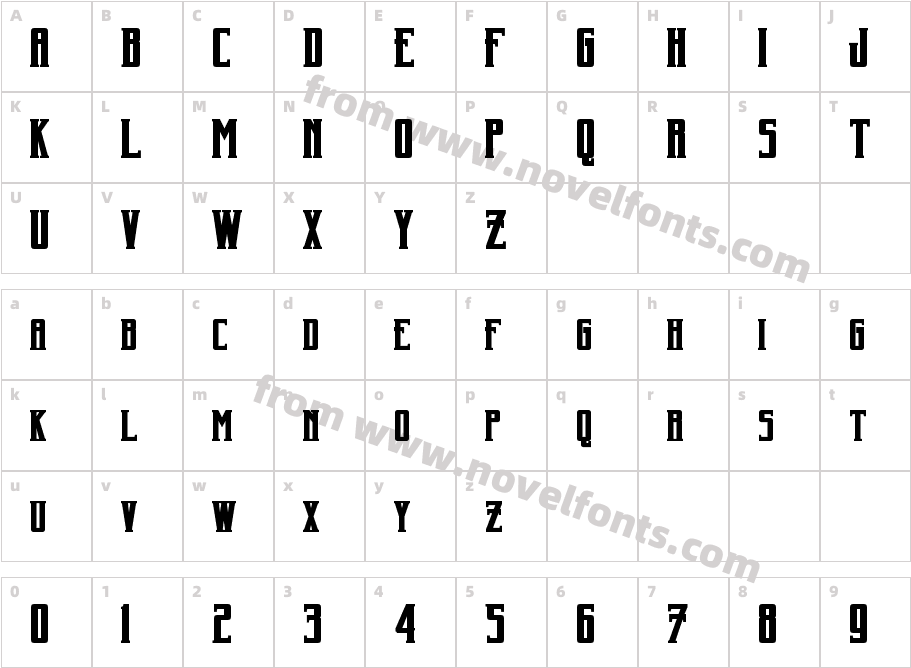 Harker BoldCharacter Map