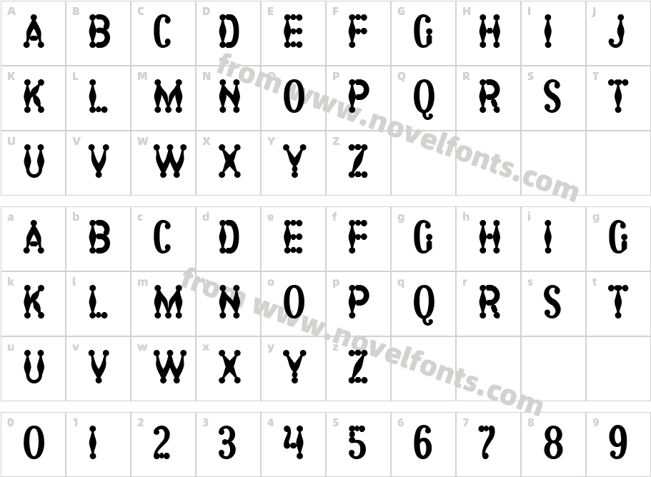 HarlequinCharacter Map