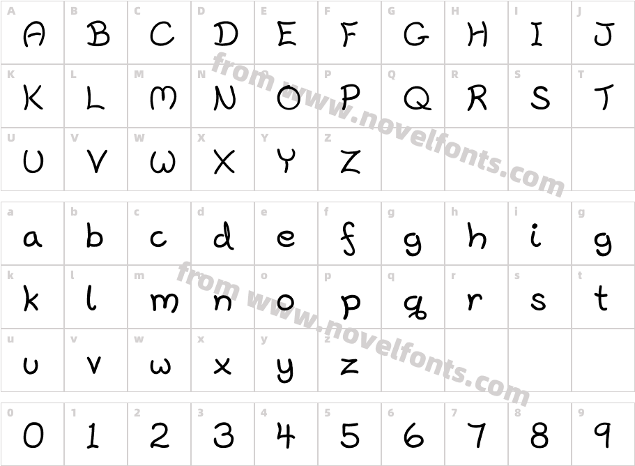 HarrowprintCharacter Map