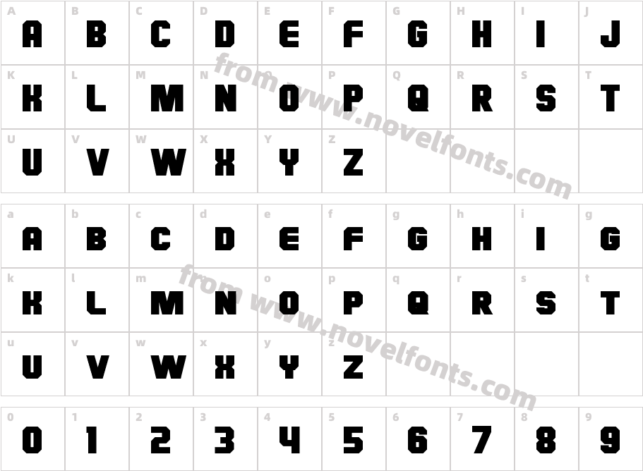 Hauser BoldCharacter Map