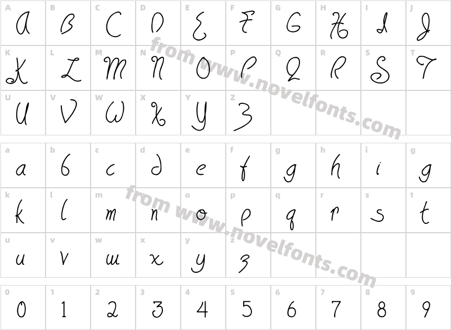 HavingWrit BoldCharacter Map