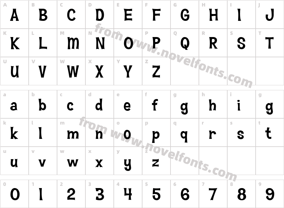 Hawaiian Aloha BTN BoldCharacter Map