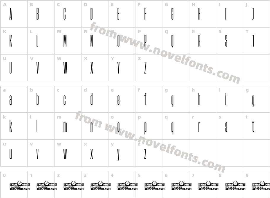 Heading Now Trial 05 MediumCharacter Map