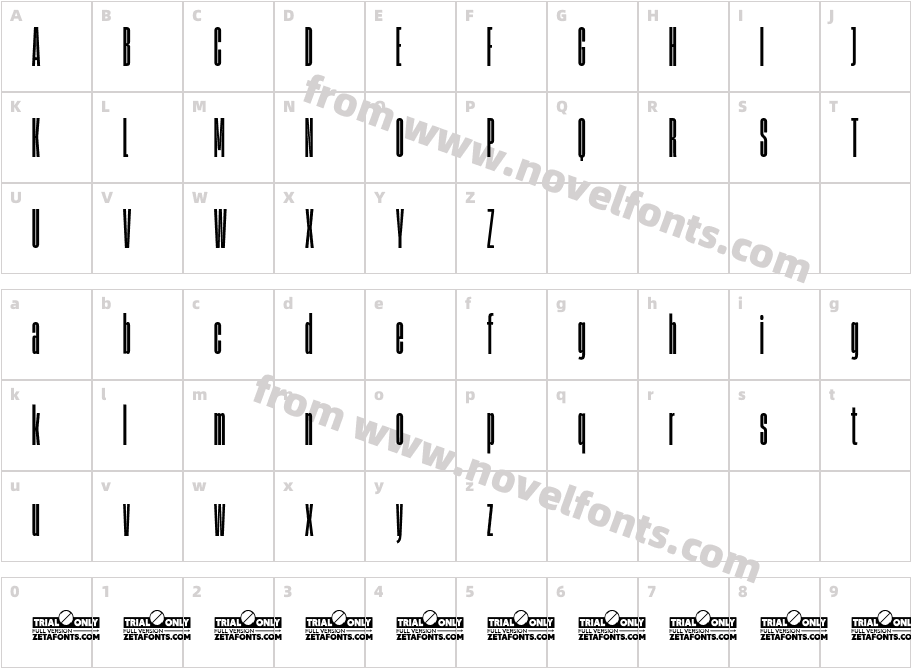 Heading Now Trial 07 ExtraboldCharacter Map