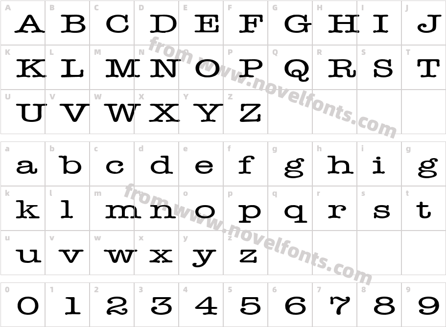 Headline Extended NormalCharacter Map