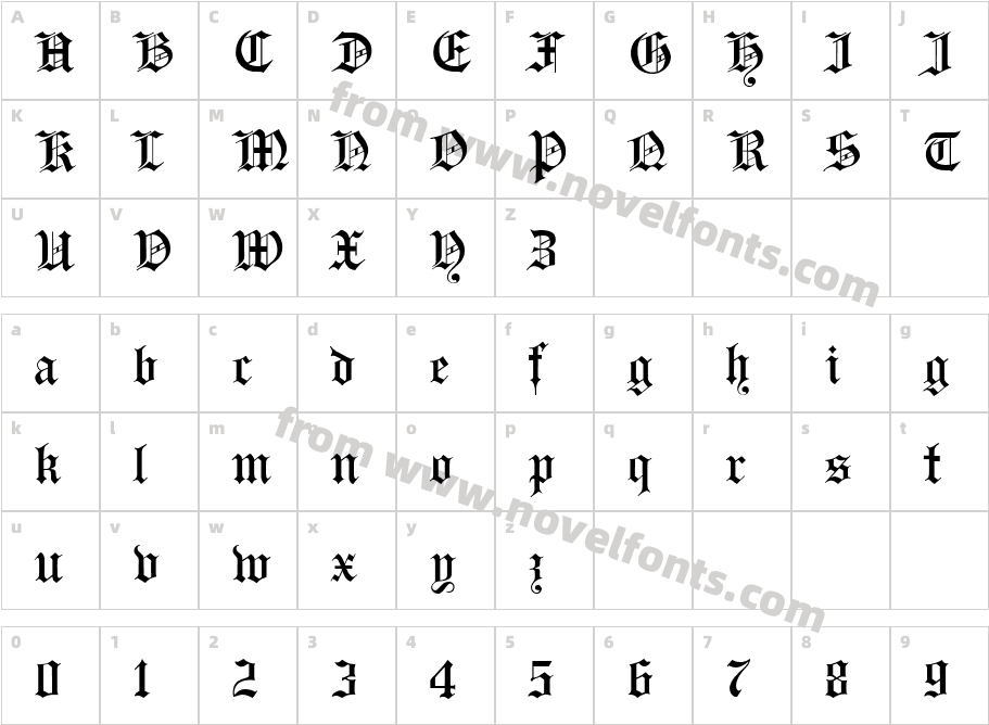 Headline TextCharacter Map