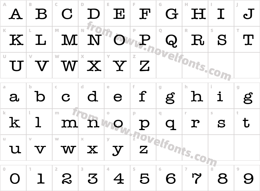 Headline Wide NormalCharacter Map