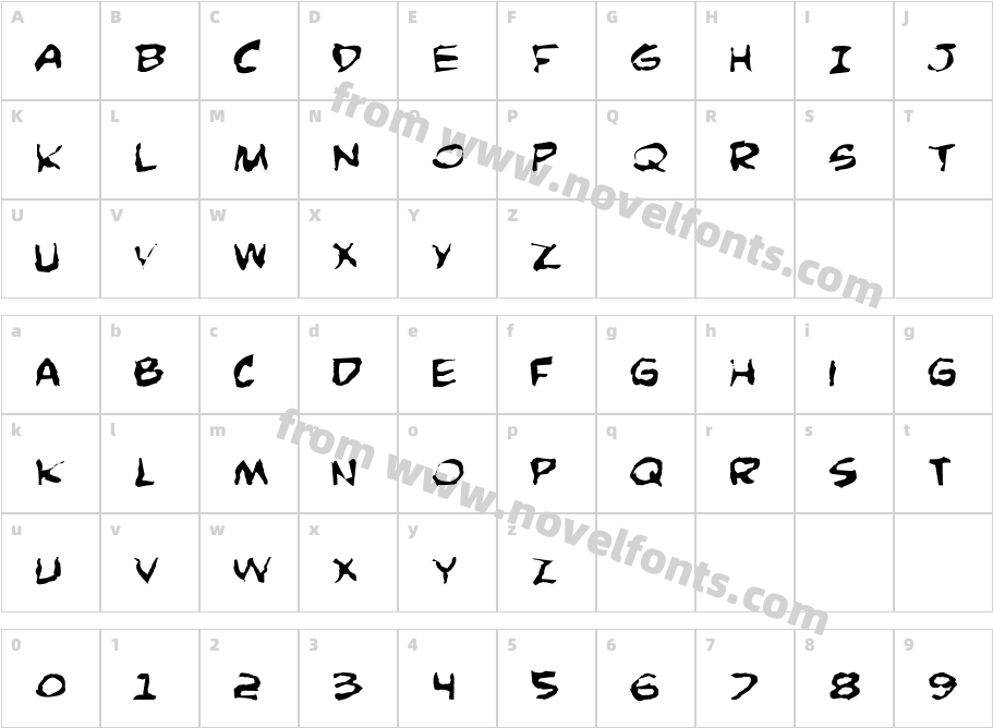 Comic Book Commando DistortedCharacter Map