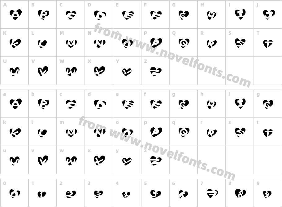 HeartBallerCharacter Map