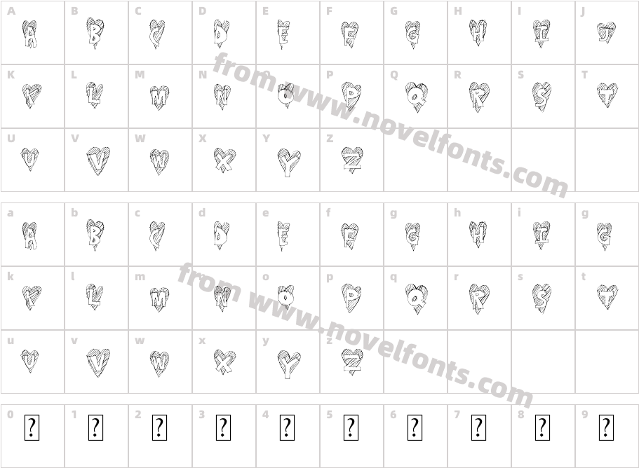 HeartStripeCharacter Map