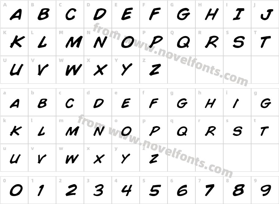 Comic Book NormalCharacter Map