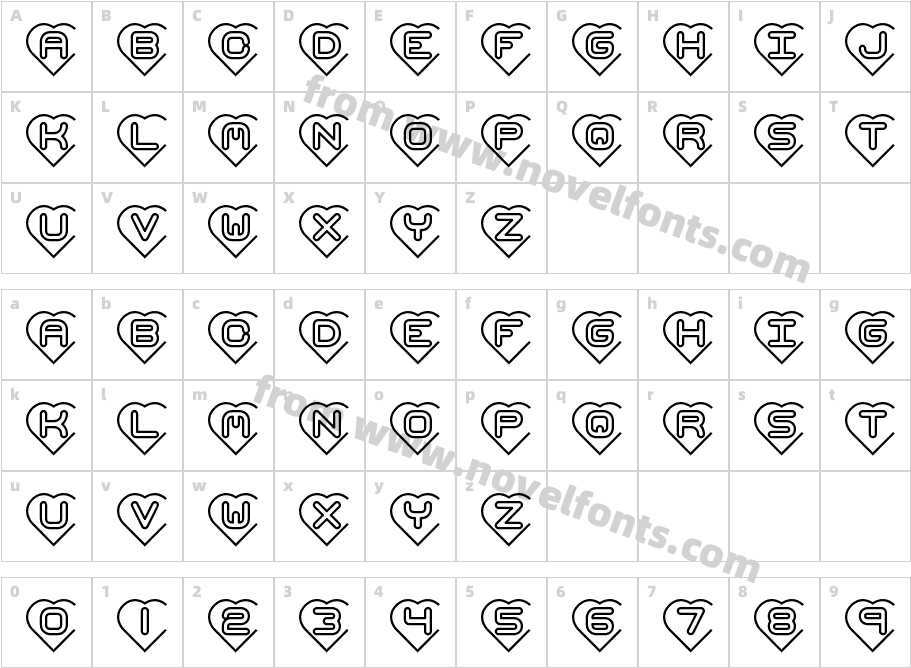 Hearts -BRK-Character Map