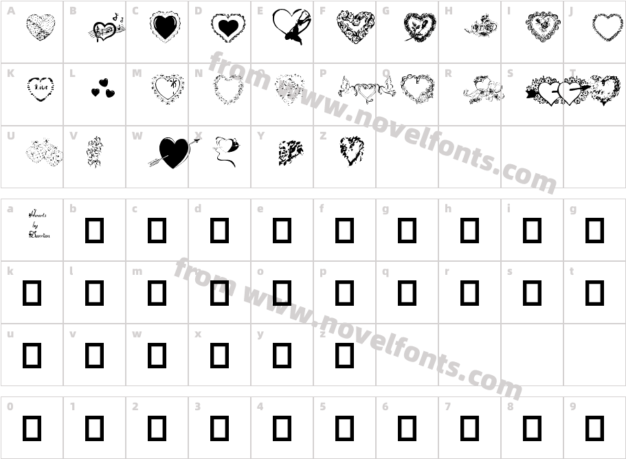 Hearts by DarrianCharacter Map