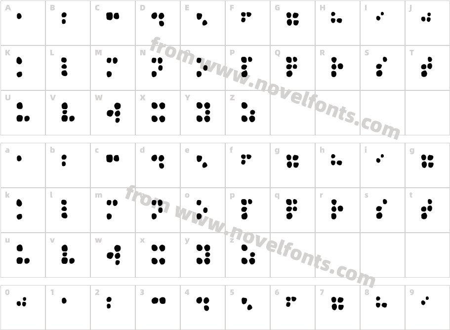 Heaven the BrailleCharacter Map