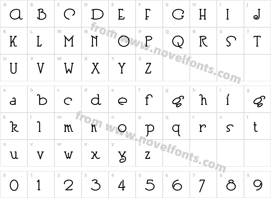 HeberlingCasualNF BoldCharacter Map