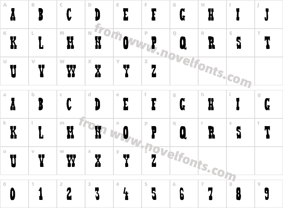 HefferCharacter Map