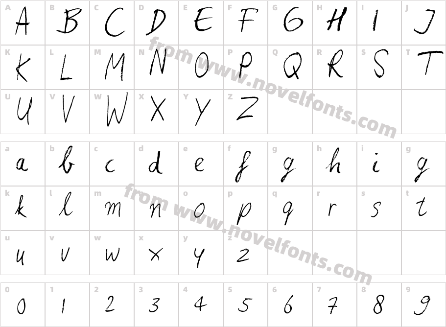 Heina's hurryCharacter Map