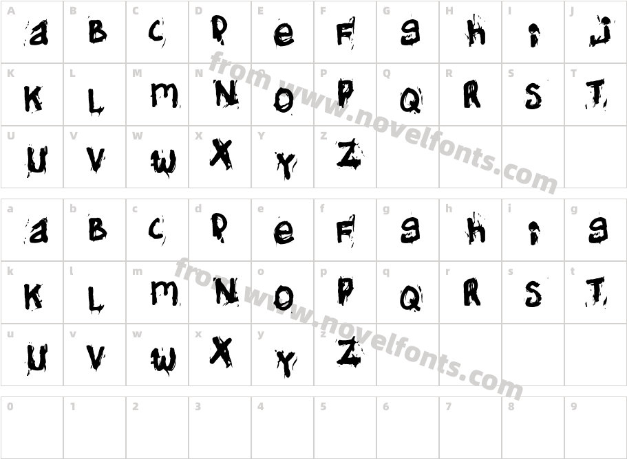 HelifonterCharacter Map