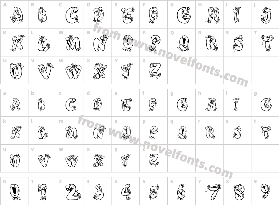 Helium HeavenCharacter Map