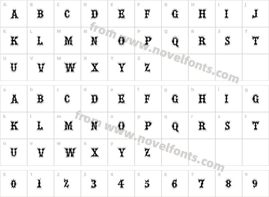 Hell BarCharacter Map