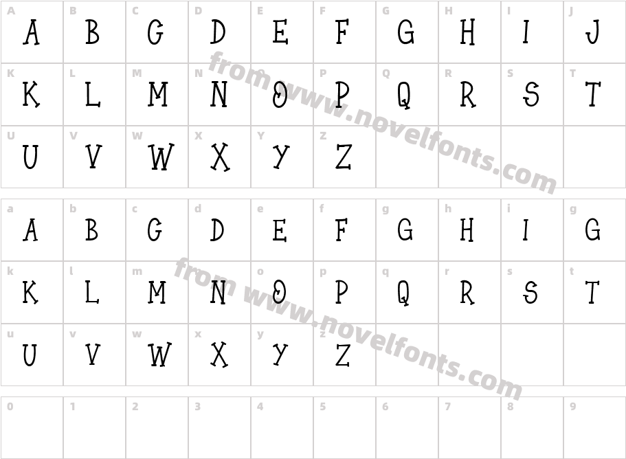 Hell o weenCharacter Map