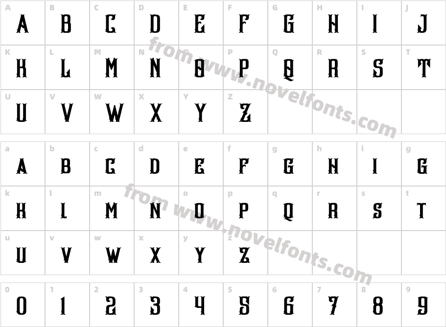 Hellios GothicCharacter Map