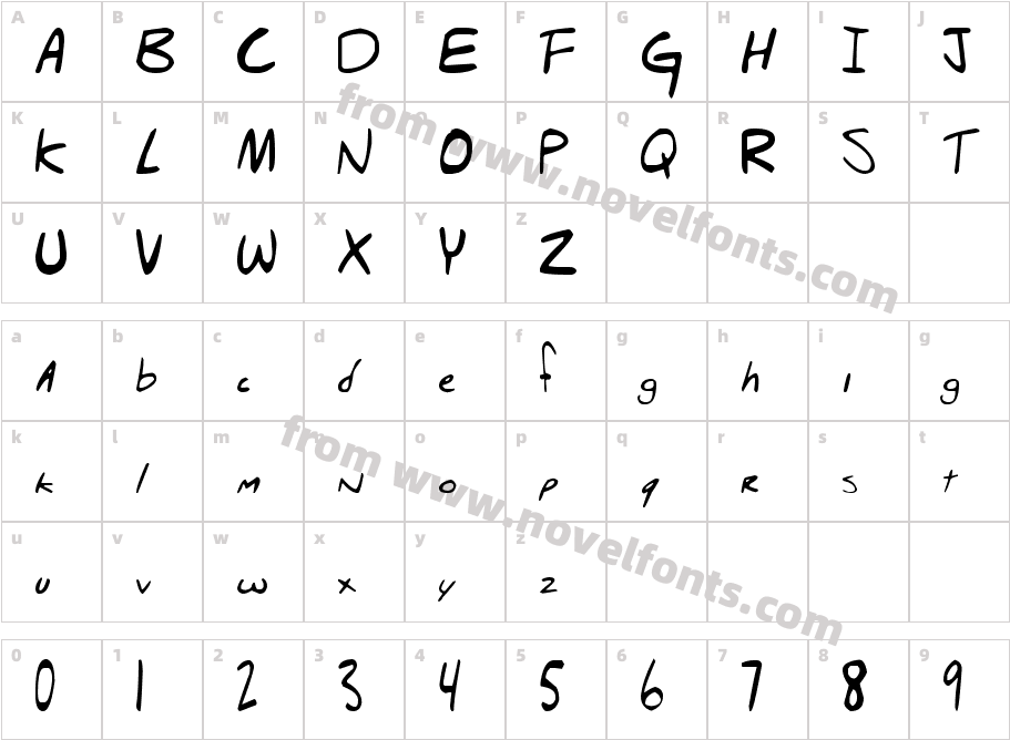 Hello Brady!Character Map