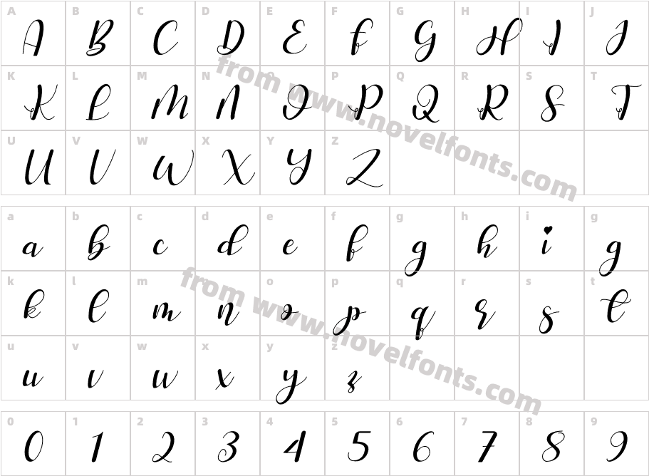 Hello Stefanie ItalicCharacter Map