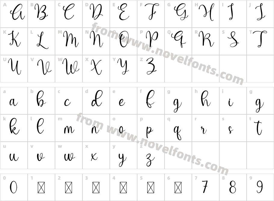 HelloHamnaRegularCharacter Map