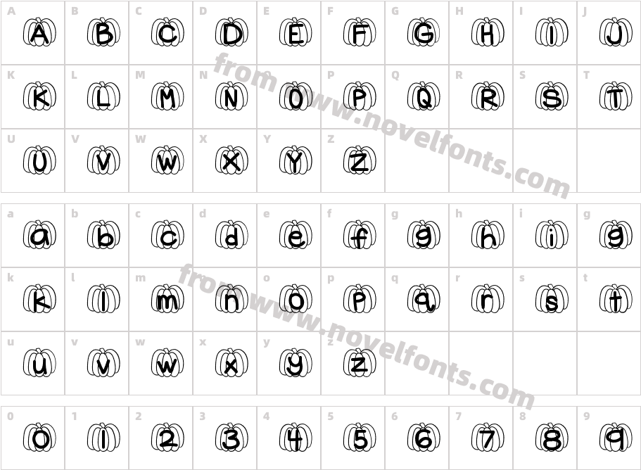 HelloPumpkinCharacter Map