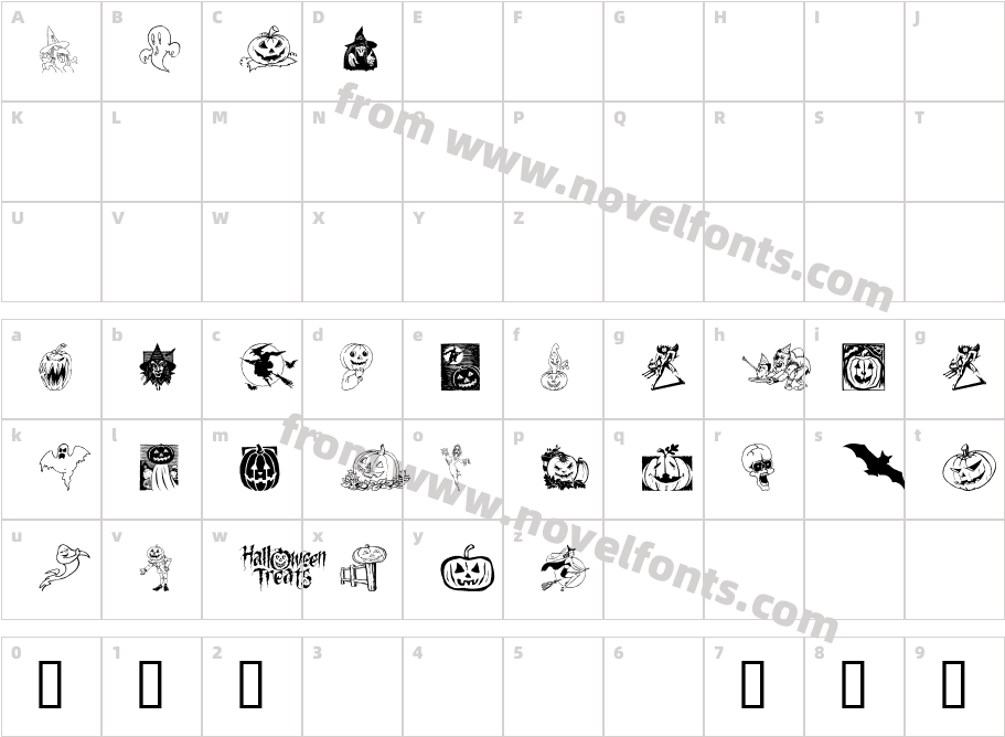 Helloween 2Character Map