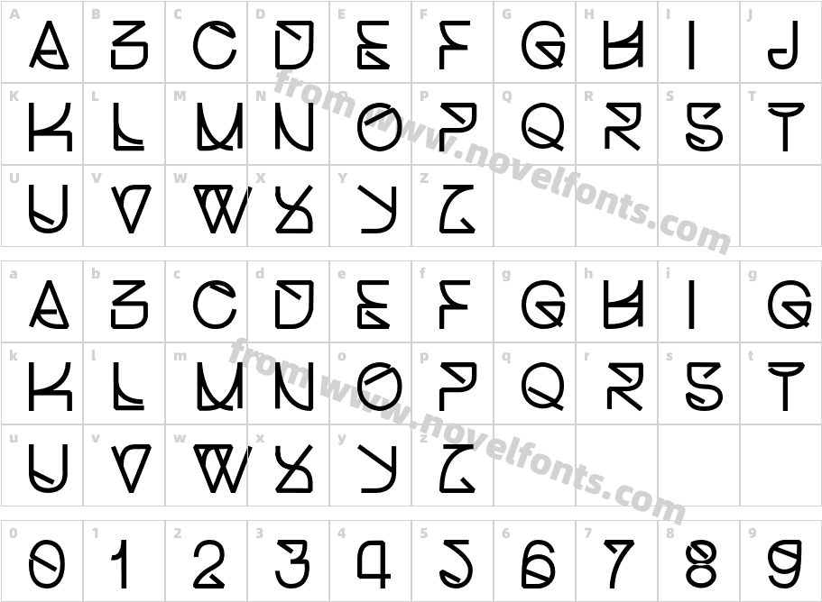 HelveticaStruggleBoldCharacter Map