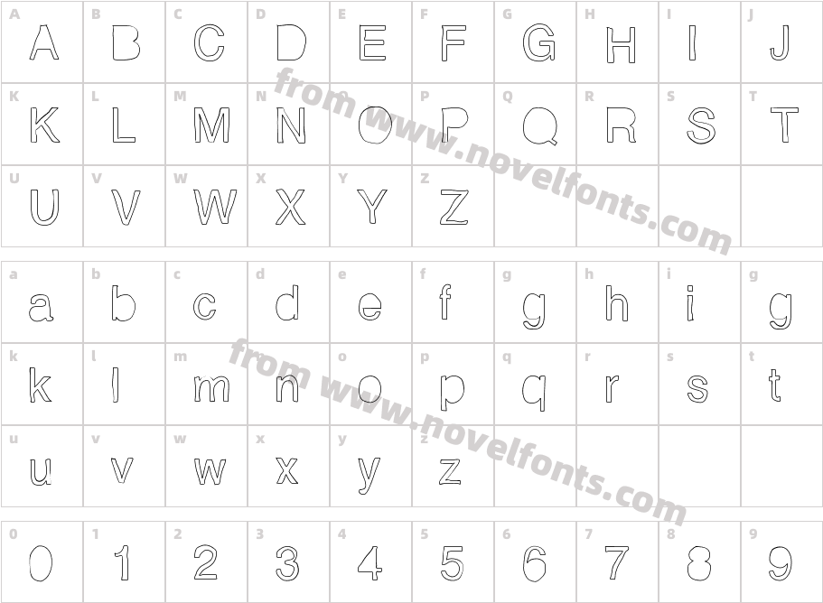 HelveticamazingCharacter Map