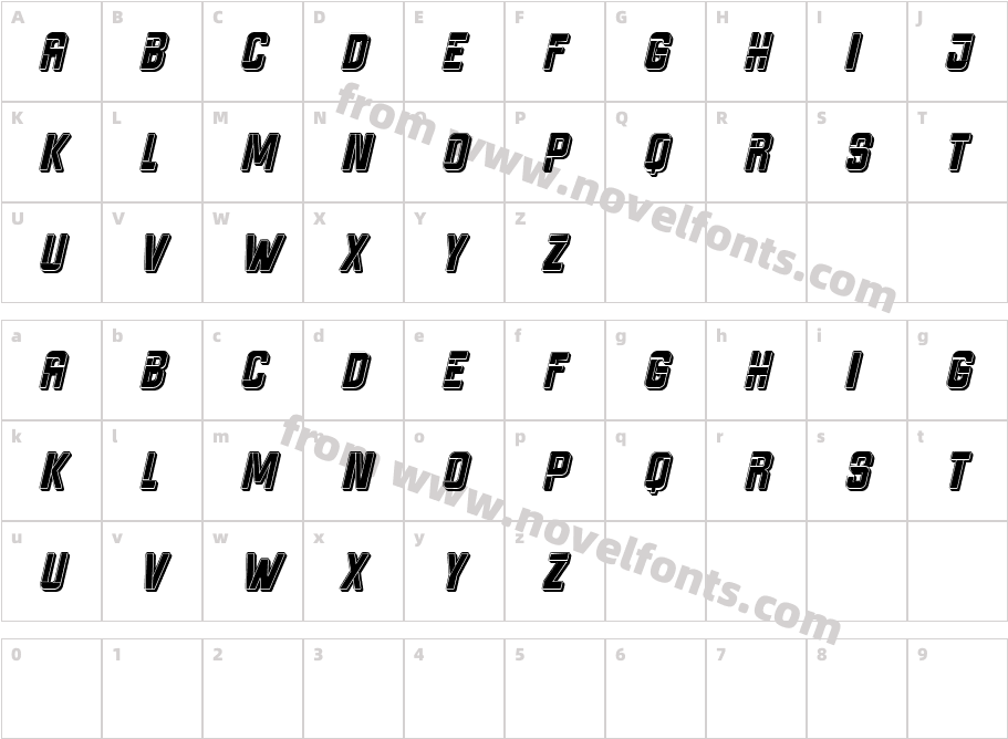 Heraldry ItalicCharacter Map