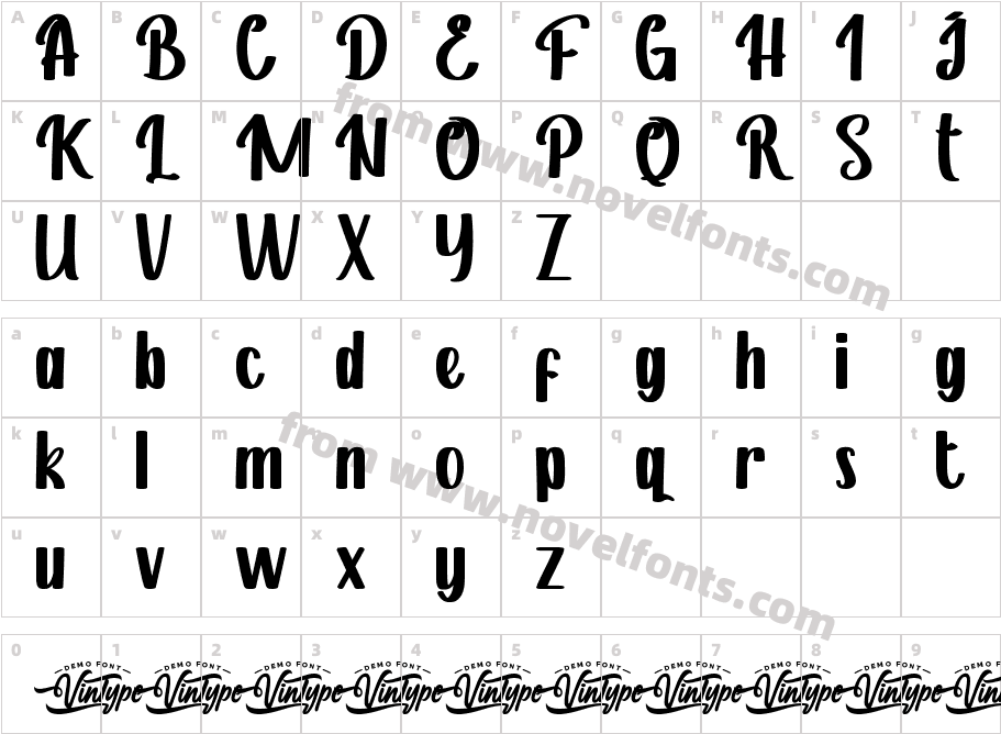 Hermando Demo BoldCharacter Map