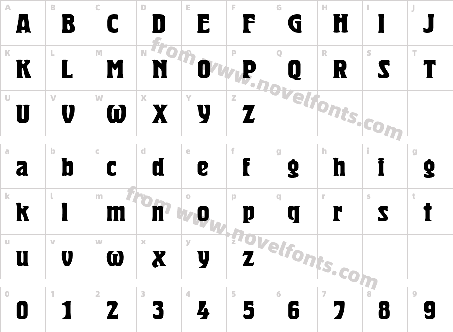 Herold BoldCharacter Map