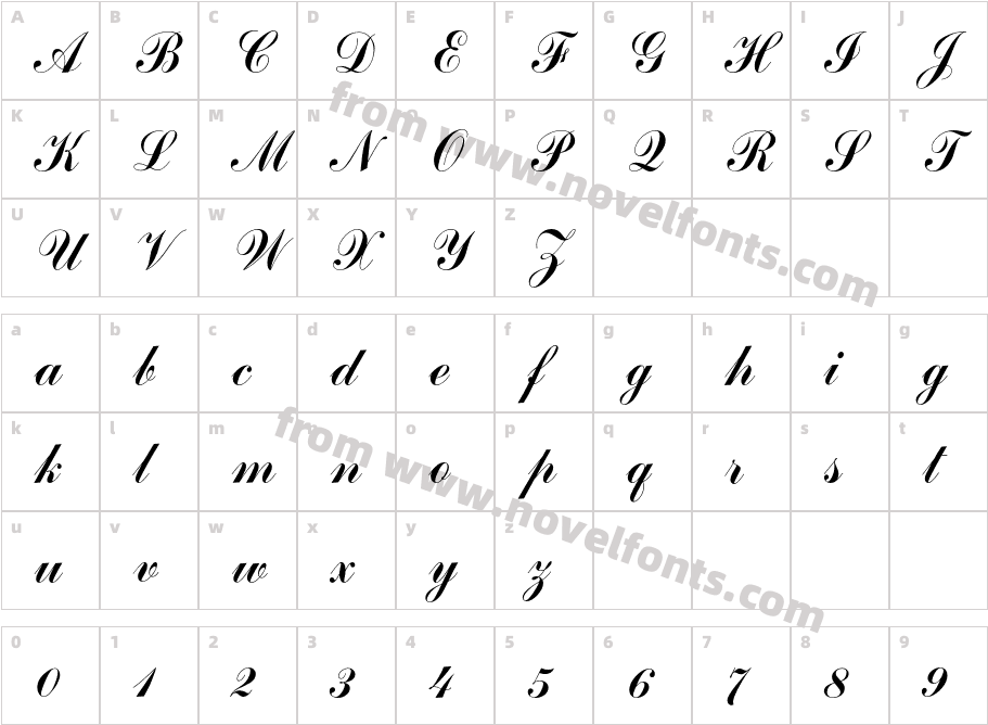 CommercialScriptEFCharacter Map