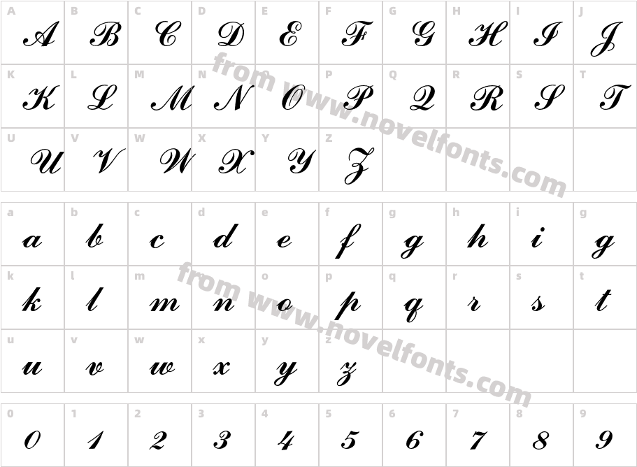 CommercialScriptStdCharacter Map