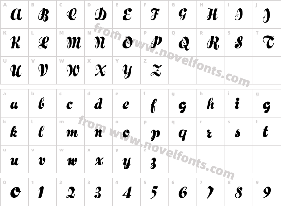 HertzianoCharacter Map