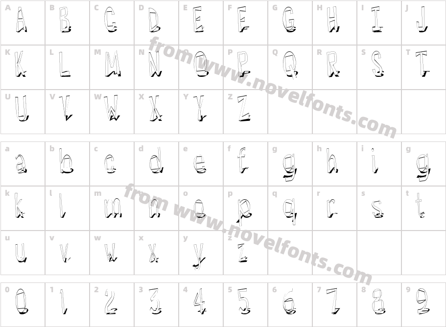 Hesitant ShadowCharacter Map