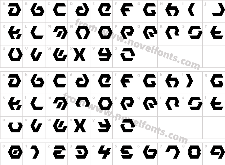 Hexample LDR RegularCharacter Map