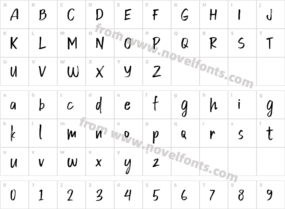 HeyBrushRegularCharacter Map