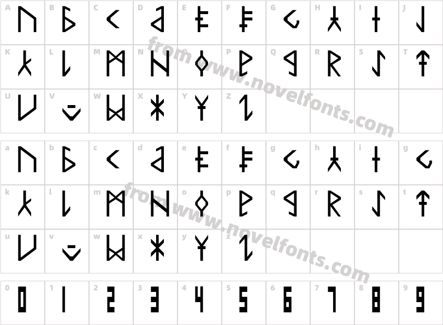 Common TongueCharacter Map