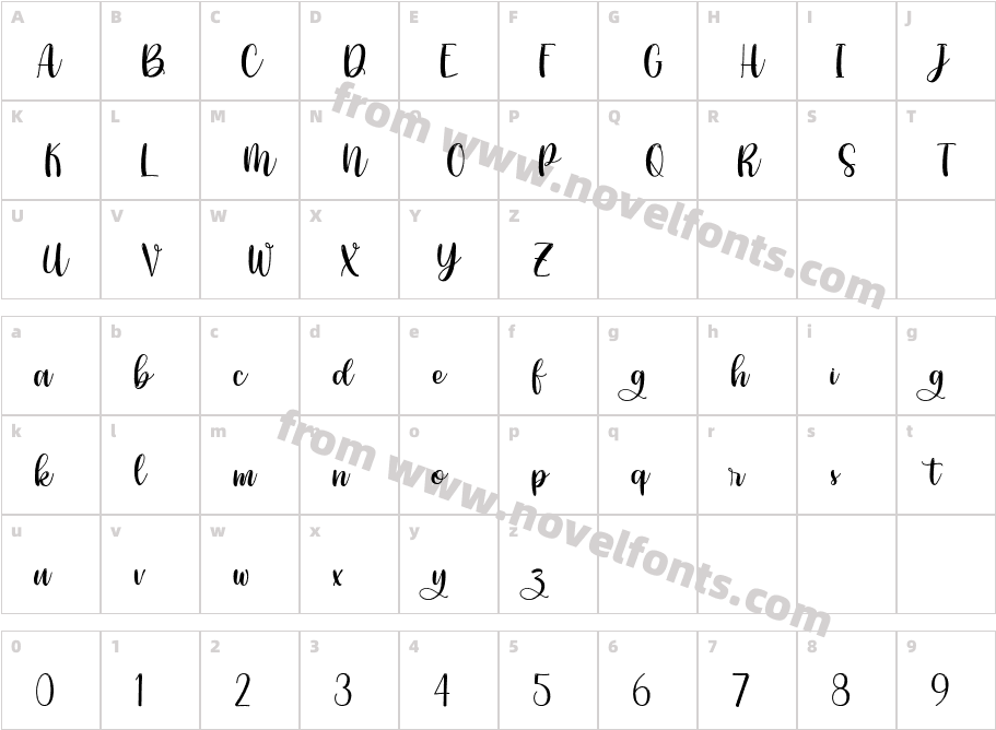 Hi Christmas - Personal UseCharacter Map